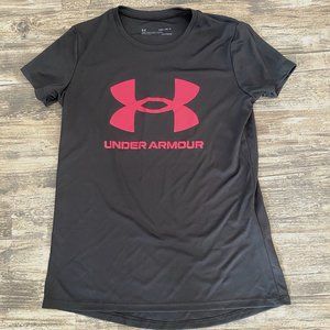 UNDER ARMOUR Girls pink and black T-shirt